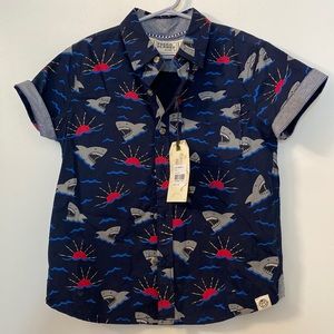 Free Planet Shark Button Shirt 4